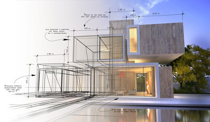 Design stages of luxury villa