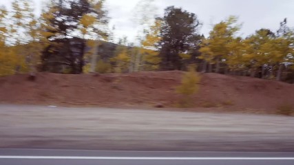 Aufkleber - Driving on mountain highway 67 to Colorado Springs in Autumn.