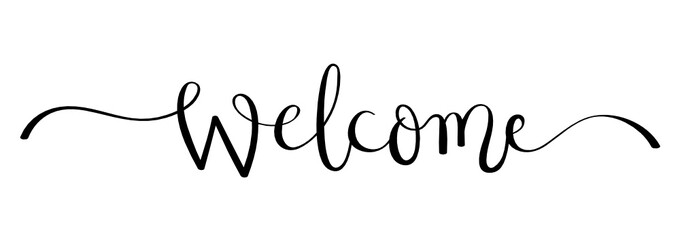 Sticker - WELCOME brush calligraphy banner