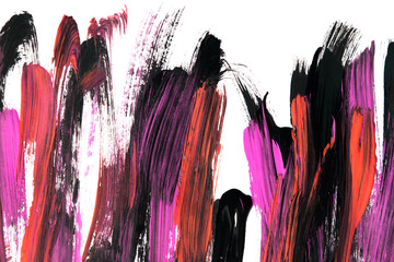 Poster - Colorful brush strokes isolated