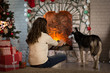 © Evgenia Tiplyashina - Teen girl with dog , for Christmas