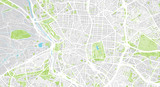Fototapeta Mapy - Urban vector city map of Madrid, Spain
