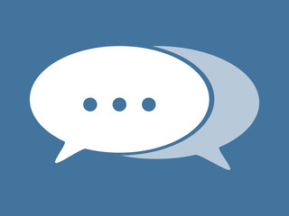 Poster - message icon. text message vector icon, speech bubble symbol. modern, simple flat vector illustratio