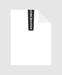 Poster - file icon. the zip file icon. archive, compressed symbol. flat vector illustration