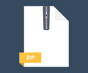 Poster - zip file icon. zip archive file extension icon vector.