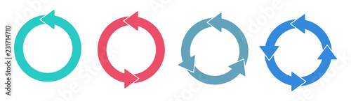 Fotografía Set arrows rotation circle