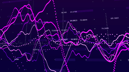 Aufkleber - Stock market graph. Big data visualization. investment graph concept. 3d rendering.