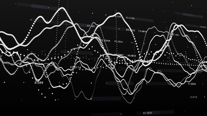 Aufkleber - Stock market graph. Big data visualization. investment graph concept. 3d rendering.