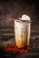 Canvas Print - Tall glass coffee latte