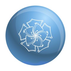 Poster - Tropical flower icon. Simple illustration of tropical flower vector icon for web design isolated on white background