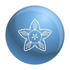 Poster - Summer flower icon. Simple illustration of summer flower vector icon for web design isolated on white background