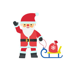 Poster - Santa claus icon. Flat illustration of santa claus vector icon for web design