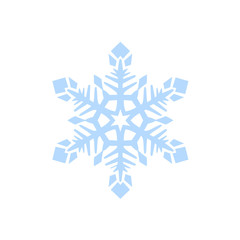 Poster - White snowflake icon. Flat illustration of white snowflake vector icon for web design