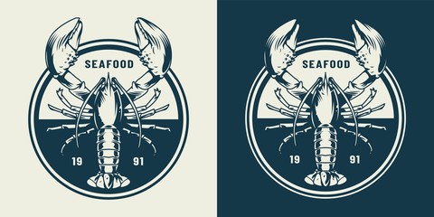 Wall Mural - vintage sealife round emblem