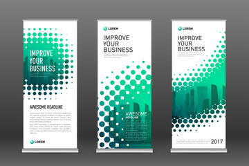 Wall Mural - Real estate roll up banners design templates set