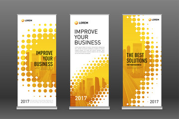 Wall Mural - Real estate roll up banners design templates set