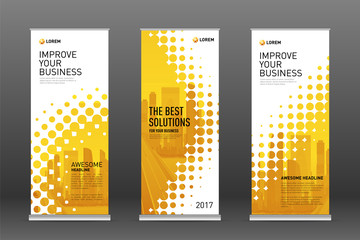 Wall Mural - Real estate roll up banners design templates set