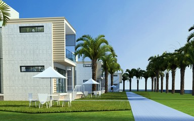 3d render of building exterior