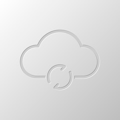 Poster - outline update simple cloud icon. linear symbol with thin outlin