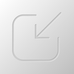 Poster - Share, login or download. Diagonal arrow into square. Paper desi