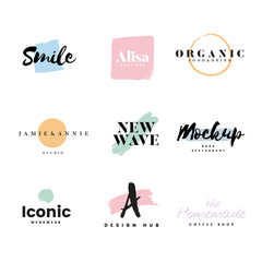 Canvas Print - Collection of logos and branding vector