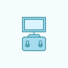 Fototapete - joystick  field outline icon