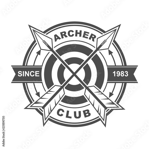 Cuadros en Lienzo Symbol and logo template design with archery theme