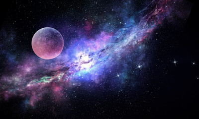 Wall Mural - space planets and nebula