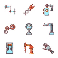 Poster - Mitt icons set. Cartoon set of 9 mitt vector icons for web isolated on white background