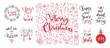 © Wonder studio - Merry Christmas and New Year words on Christmas tree decoration. Vector hand drawn Lettering