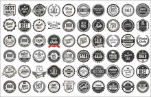 Retro Vintage Badges And Labels Collection 