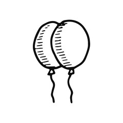 Sticker - balloon icon. isolated object vector silhouette