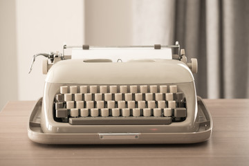 Poster - Retro style typewriter in studio