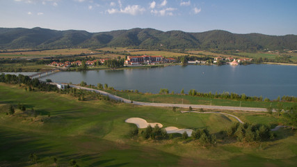 Poster - Aerial view of Riu Pravets golf reosrt, Pravets, Bulgaria, 1 September 2018