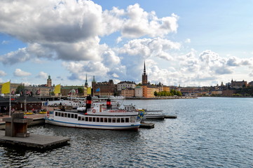 Fototapete - View on Stockholm. Sweden capital