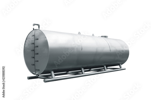 Oil tank, isolated on white Slika na platnu