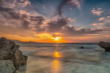 Rhodes Kato Petres Beach Glorious Sunset