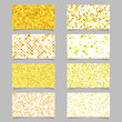 © David Zydd - Geometrical card background set - vector template designs with diagonal square pattern