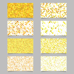 Poster - Geometrical card background set - vector template designs with diagonal square pattern