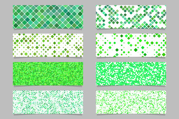 Poster - Abstract modern diagonal rounded square pattern banner background set - vector graphic design