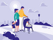 © djvstock - cute family in park scene natural