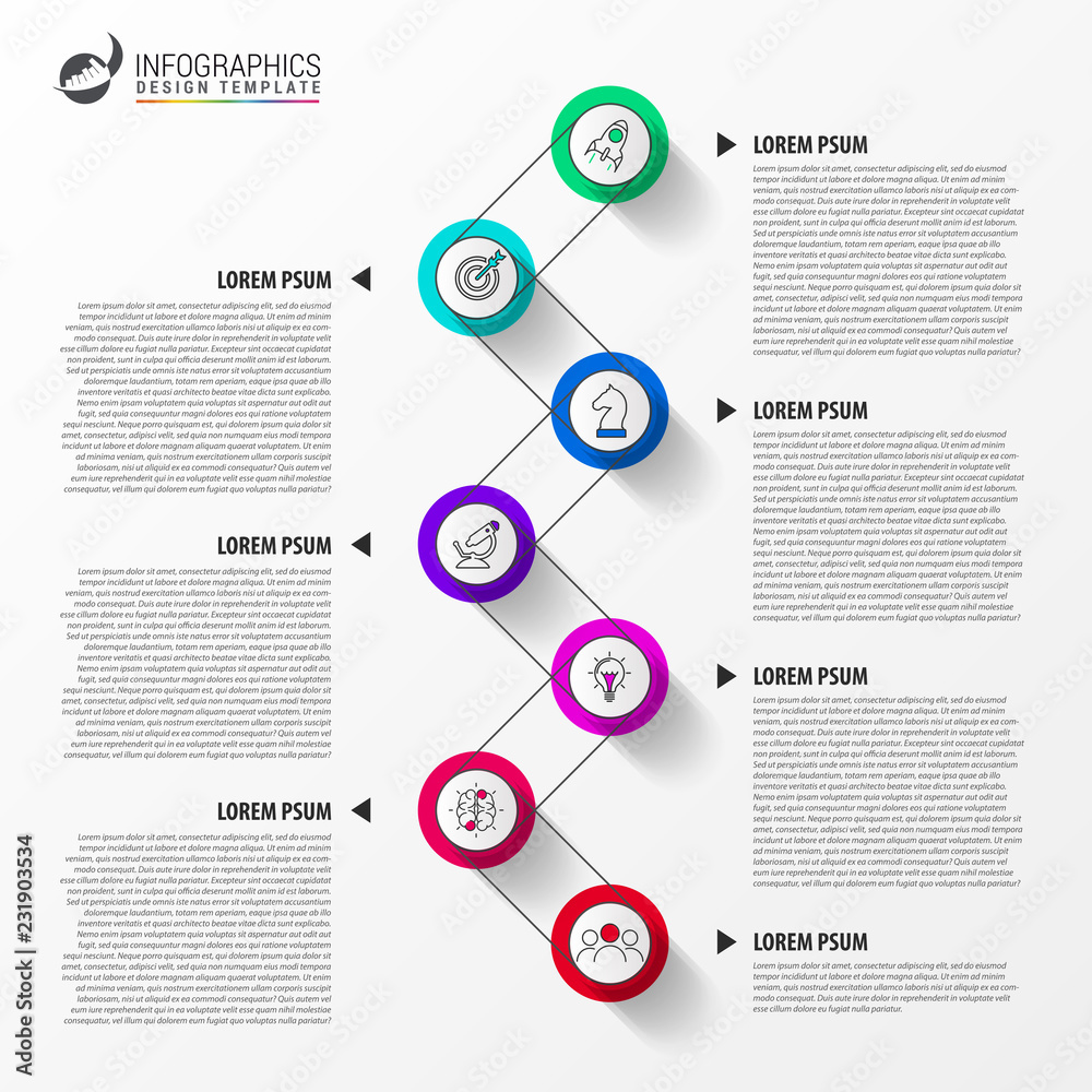 premium vector | infographic design template timeline... Infographic design template. Timeline concept with 7 steps Stock Vector ...