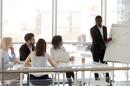 Serious Millennial Black Mentor Present Company Business Plan To Diverse Employees Or Workers African American Mentor Coaching Or Training Internes At Briefing Making Flipchart Presentation Stock Photo Adobe Stock Serious Millennial Black Mentor Present Company Business Plan To Diverse Employees Or Workers African American Mentor Coaching Or Training Internes At Briefing Making Flipchart Presentation Stock Photo Adobe Stock