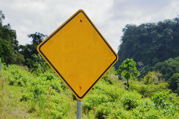 Blank Road sign