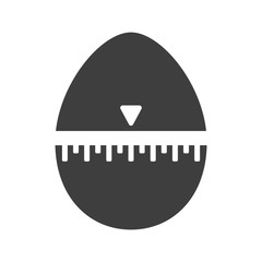 Wall Mural - single egg-shaped kitchen timer icon. vector on white background