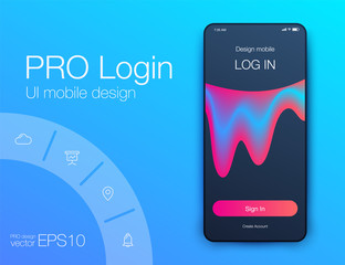 Clean Mobile UI Design Concept. Vector EPS 10