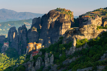 Wall Mural - Meteora monasteries at sunrise, Greece