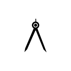 Poster - Technical compass icon. Simple outline vector of education set for UI and UX, website or mobile application