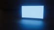 © piotr_roae - 3d illustration of TV glowing in dark room