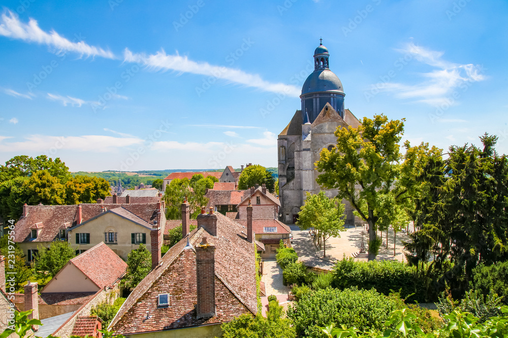 View on the Center of Provins, Seaine et Marne, France - obrazy, fototapety, plakaty 